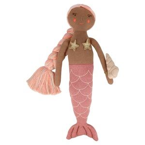 Meri Meri Jade plush mermaid / cotton w/gold accents - NWT